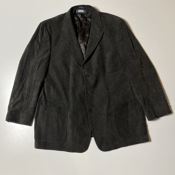 Austin Reed Pure New Wool Blazer 50R Charcoal Sport Coat Soft Union Made Jacket - Picture 2 of 11